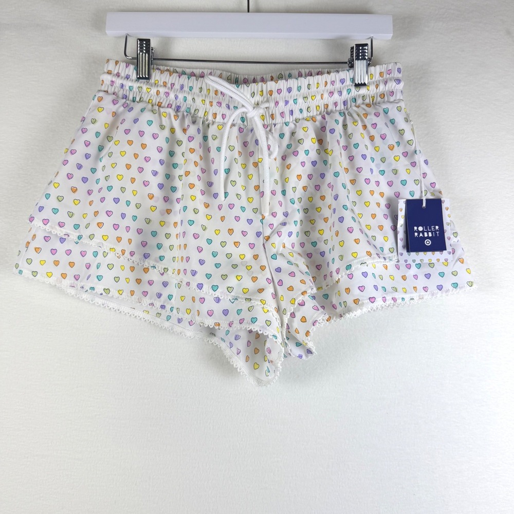 Roller Rabbit x Target Disco Hearts wave Ruffle Rainbow S NWT Coquette Girly
